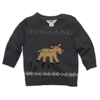 OshKosh Boys Sweater Reindeer Holiday
