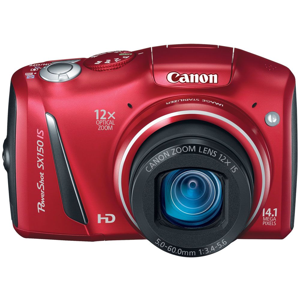 Canon 5663B001 PowerShot SX150 IS Red 14.1MP Digital Camera at Kmart.com