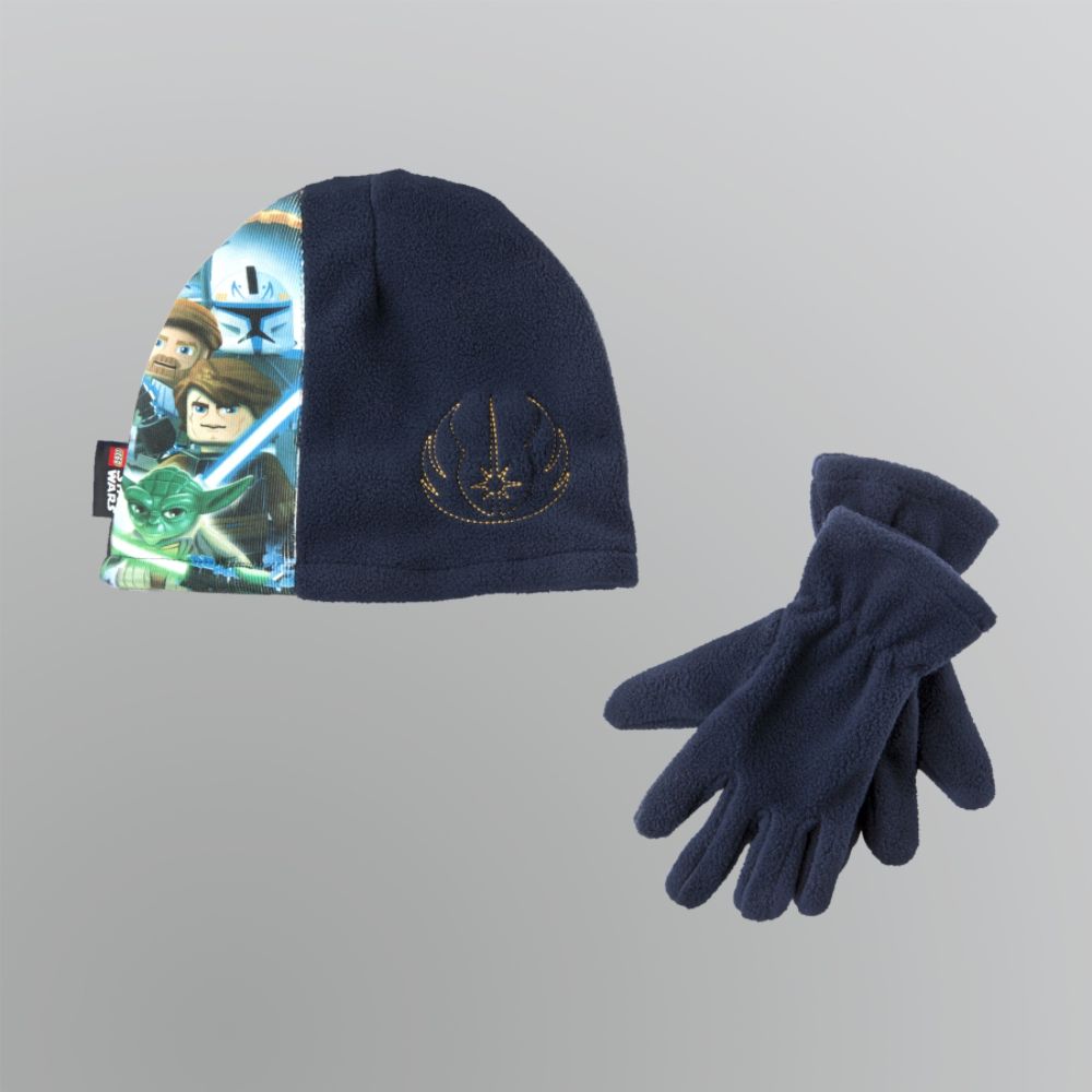 Lucasfilm Boy's LEGO Star Wars Fleece Hat and Gloves Set