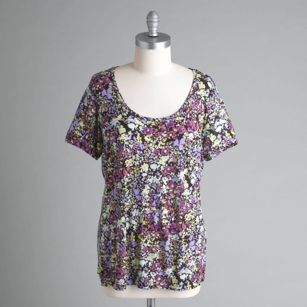 Beverly Drive Women's Plus Floral Core Tee