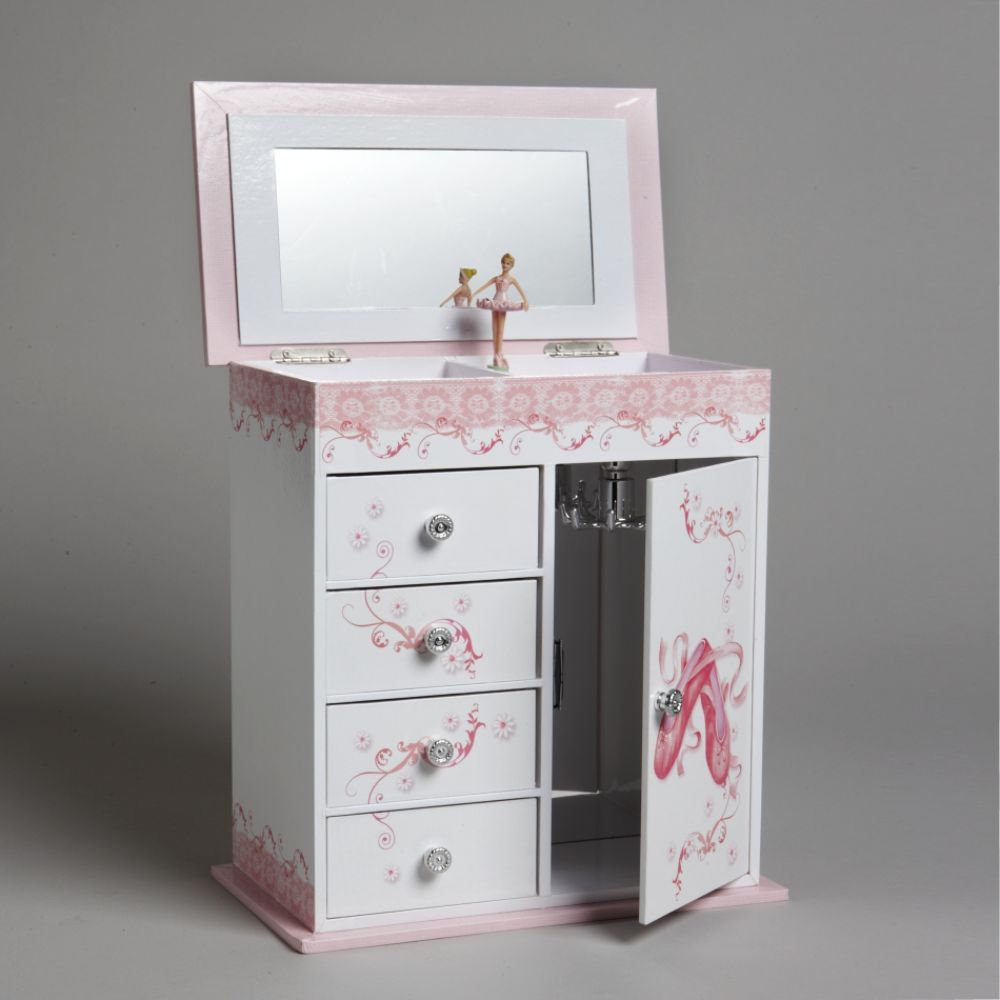 Ballerina Themed Large Musical Jewelry Box
