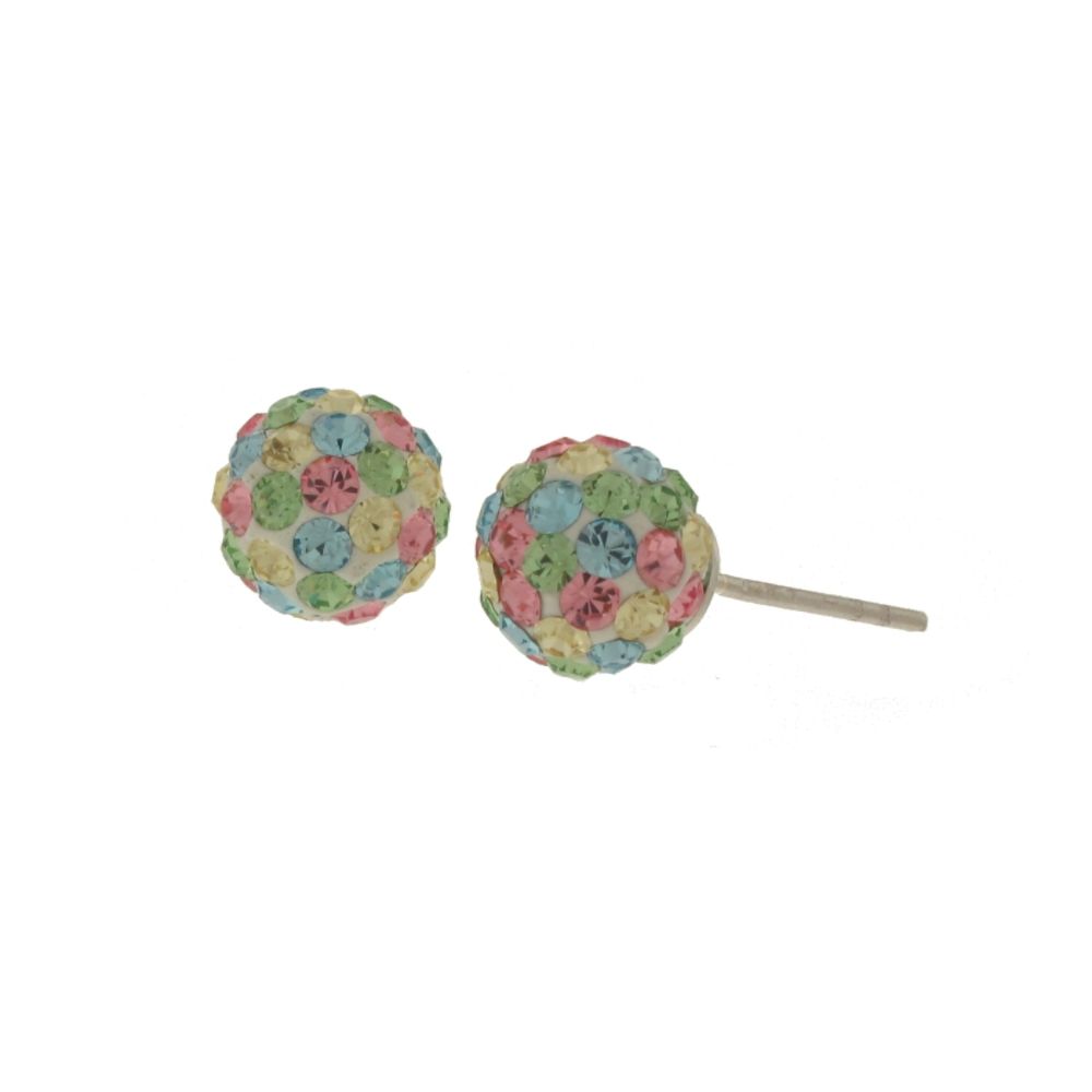 Sterling Silver Small Pastel Crystal Ball Earring at Kmart.com