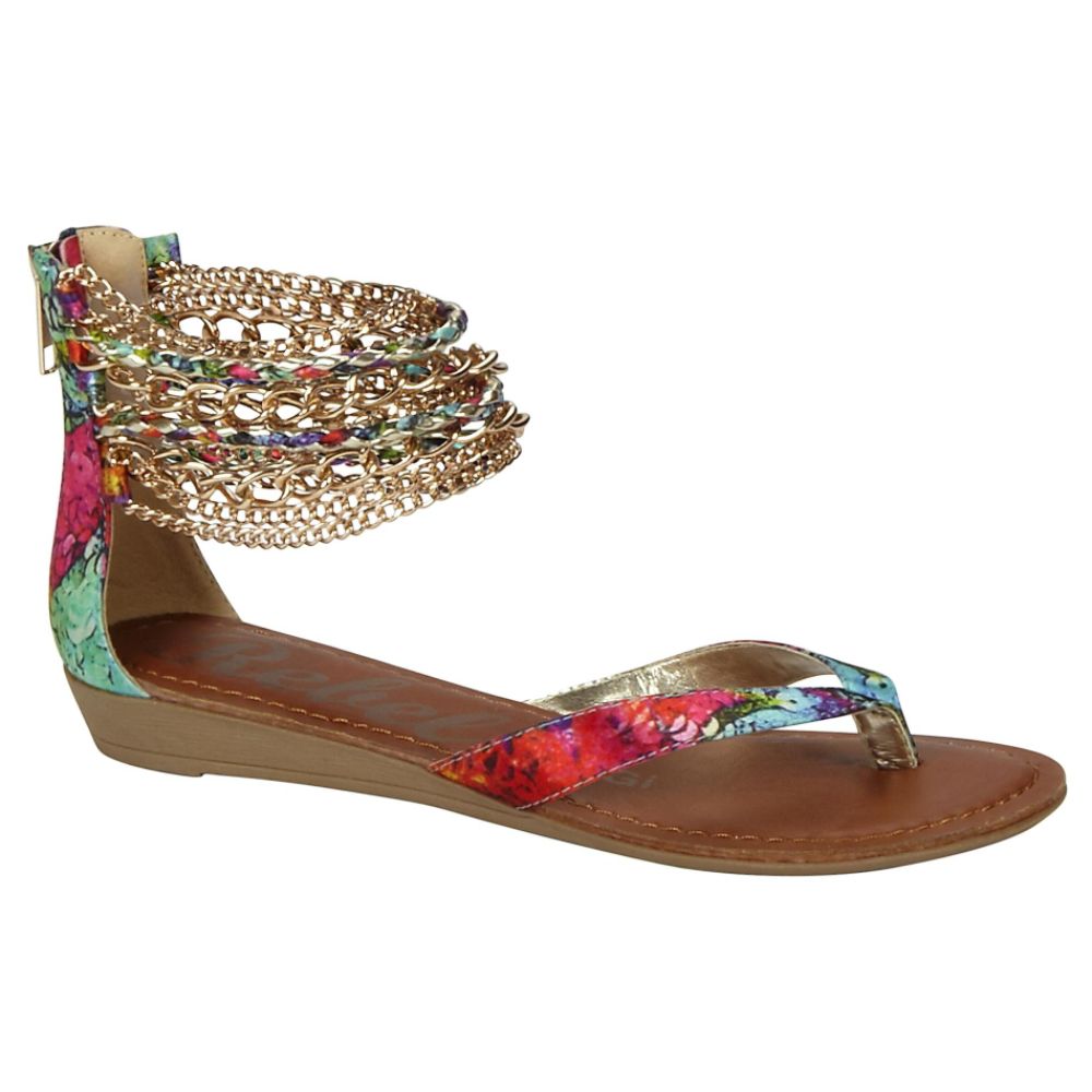 Rebel by Zigi Women's After Party Chain Ankle Wrap Sandal - Multi at Sears.com