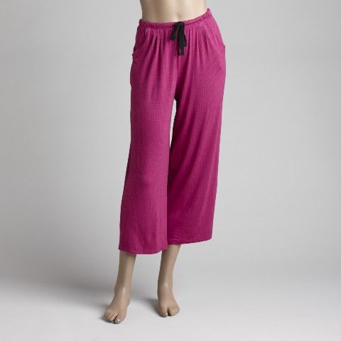 Apostrophe Women's Polka Pull-On Capri Pajama Pants