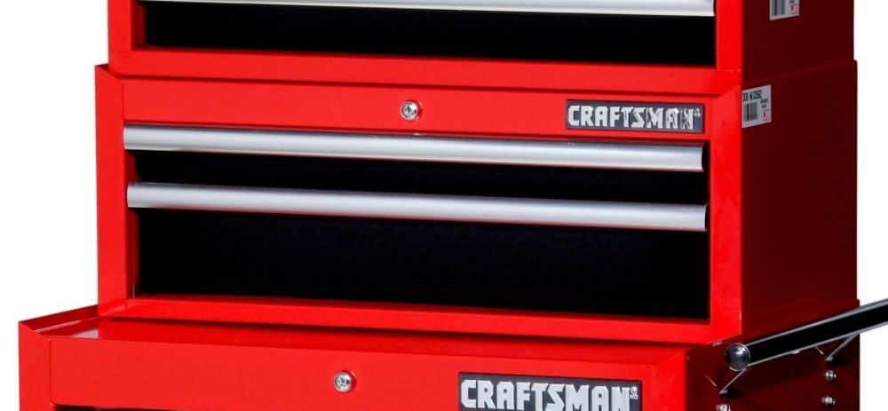 Craftsman&nbsp; 27'' 2-Drawer Ball Bearing Slides Intermediate Chest Red&Black