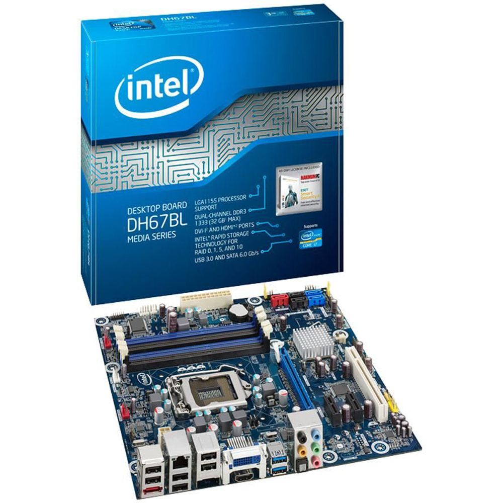 Intel DH67BL 1155 Intel H67 HDMI SATA 6Gbs USB 3.0 Micro ATX Desktop Motherboard
