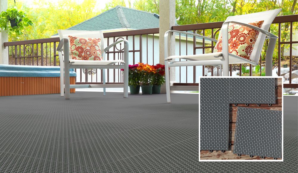 TopDeck Open Grid 12" x 12" Deck and Garage Tile - Granite, Pack of 40 at Sears.com