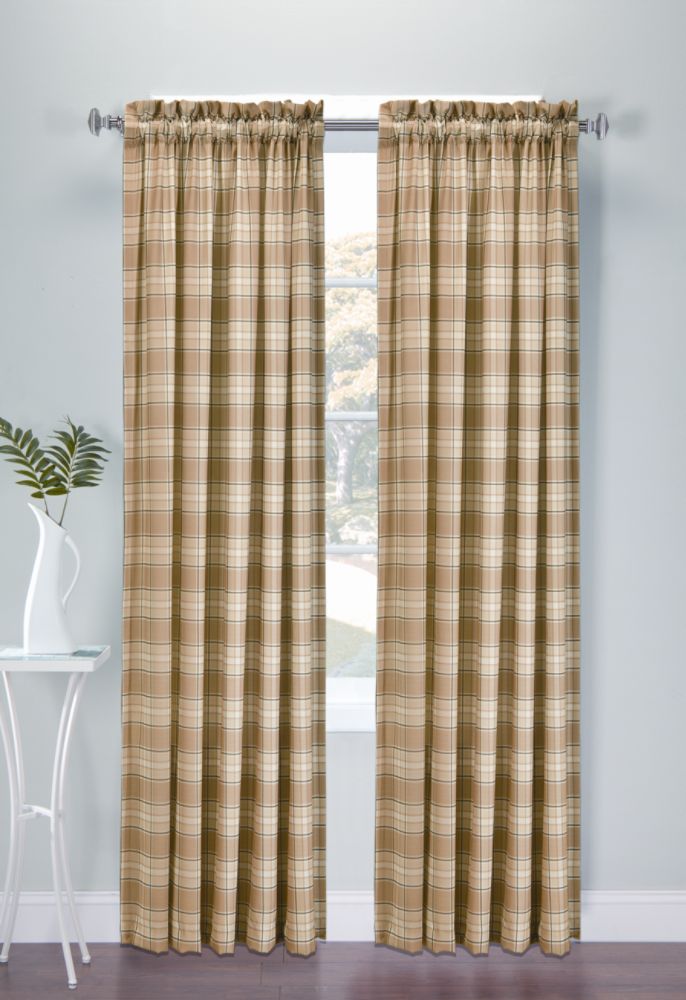 Essential Home Microfiber Panel- Plaid at Sears.com