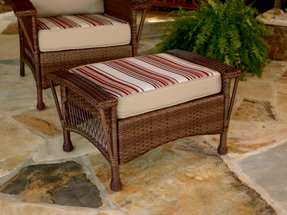 Roseville Small Ottoman- Country Living-Outdoor Living-Patio Furniture-Ottomans