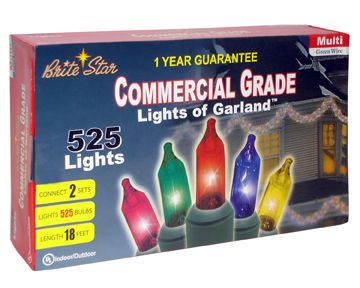Brite Star LIGHTS OF GARLAND 18FT, 525L (3 X 175L) LIGHT SET,MULT at Kmart.com