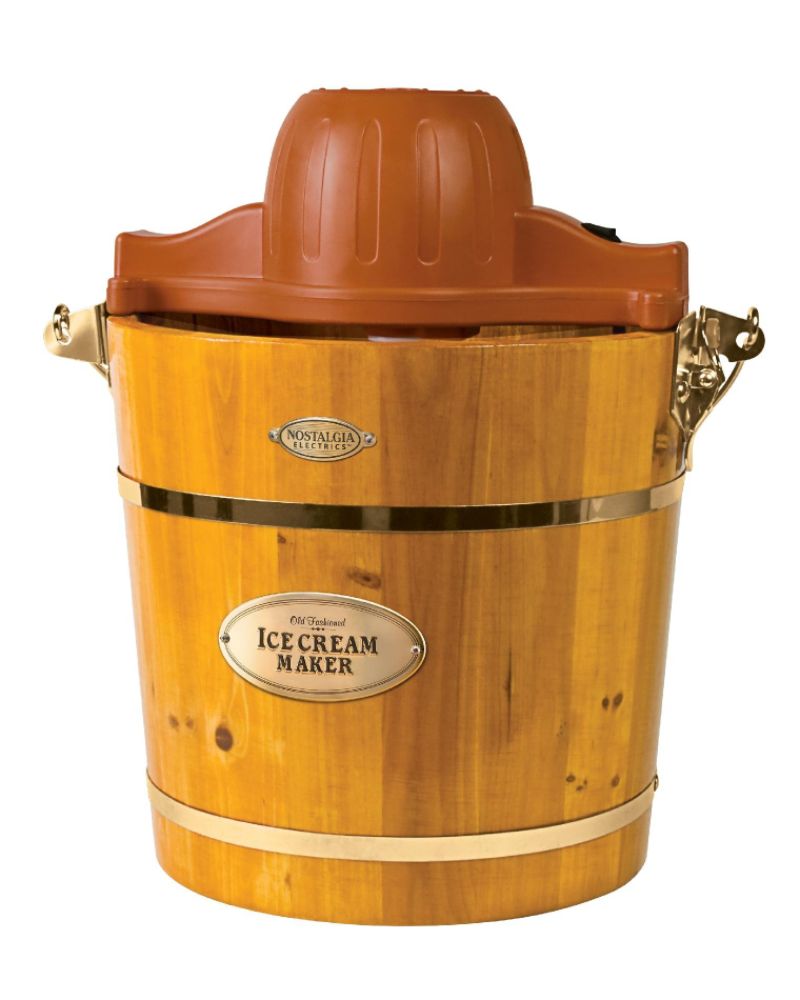Nostalgia Electrics Icmw-400 4-Quart Wooden Bucket Electric Ice Cream