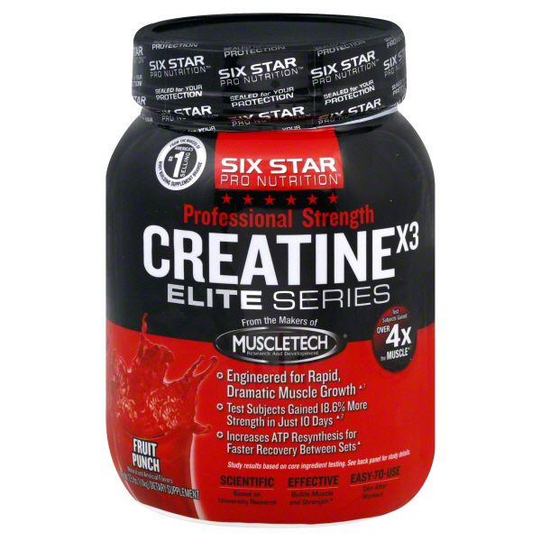 Six Star Pro Nutrition Elite Series Creatine X3, Professional Strength, Fruit Punch, 2.5lb at Kmart.com