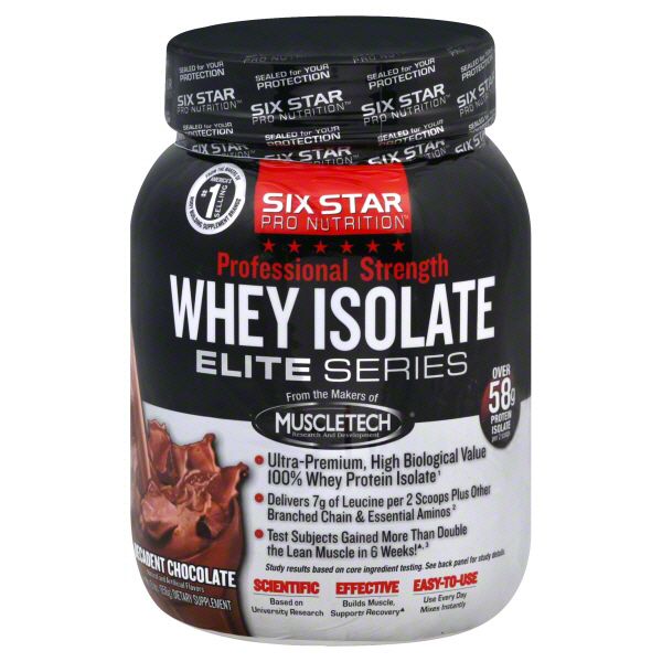 Six Star Pro Nutrition Elite Series Whey Isolate, Professional Strength, Decadent Chocolate, 1.5lb at Kmart.com