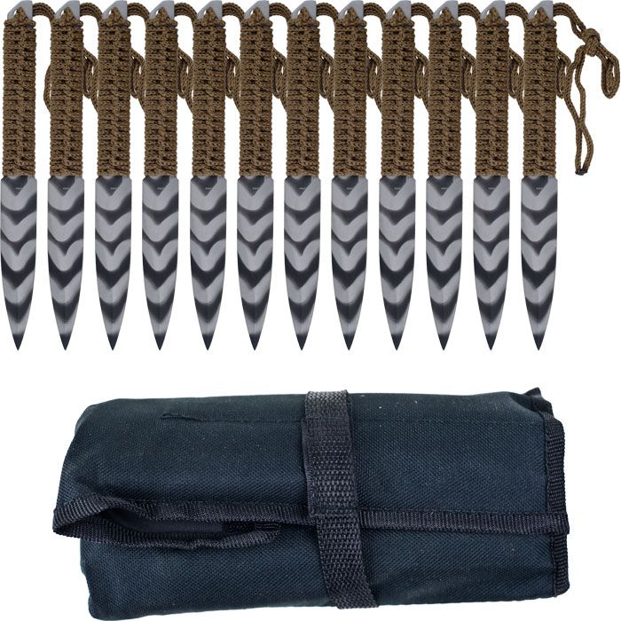 Whetstone Cutlery Stripeger Kunai 12 Throwing knives Set