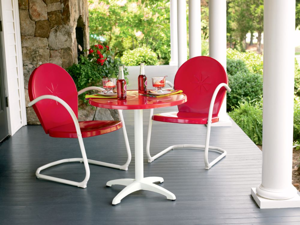 Garden Oasis Retro Steel Clam Chair - Red at Sears.com