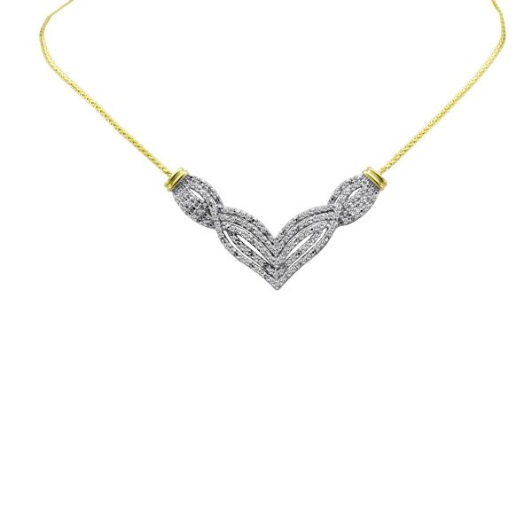 &nbsp; 1cttw Diamond Weave Necklace in 14k