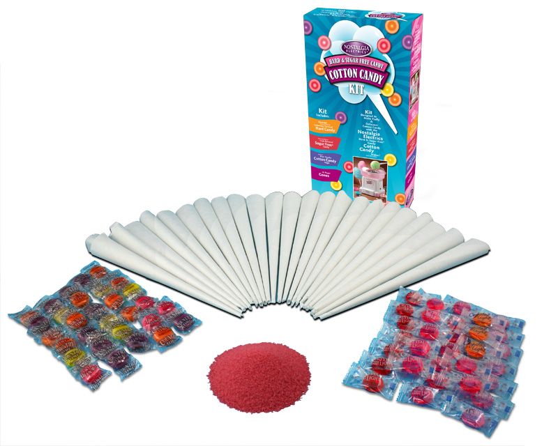 Nostalgia Electrics HCK-800 Hard & Sugar Free Cotton Candy Kit