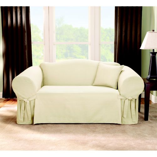 Sure Fit Slipcover Logan Natural Sofa