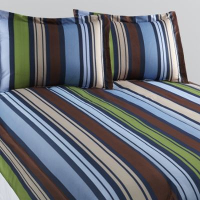Colormate 3 pc Comforter Set - Madison Stripe
