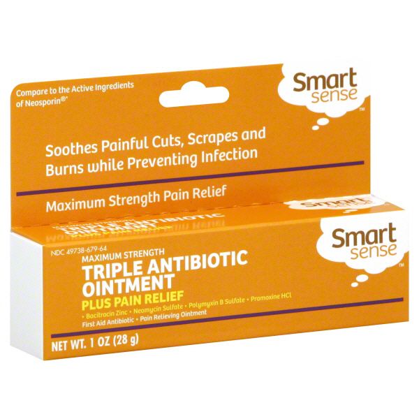 Smart Sense Triple Antibiotic Ointment, Maximum Strength, Plus Pain Relief, 1 oz at Kmart.com