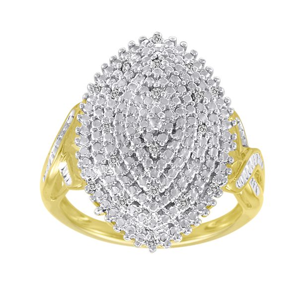 1/10 cttw Diamond Marquee Ring in 18K Gold