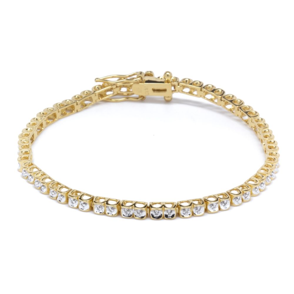 1/4cttw Diamond Bracelet in 14k Gold over Sterling Silver at Sears.com