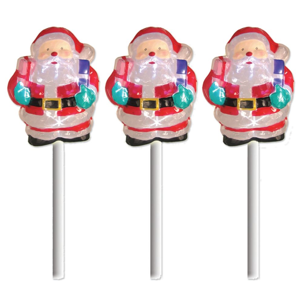 Brite Star B/O ICY PATHMARKER, SANTA  SET 3PURE WHITE TWINKLING at Kmart.com