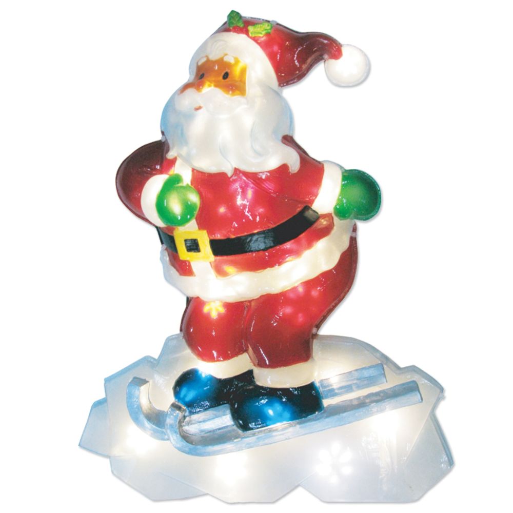 Brite Star B/O ICY SANTA LAWN SILHOUETTE PURE WHITE TWINKLING LED at Kmart.com