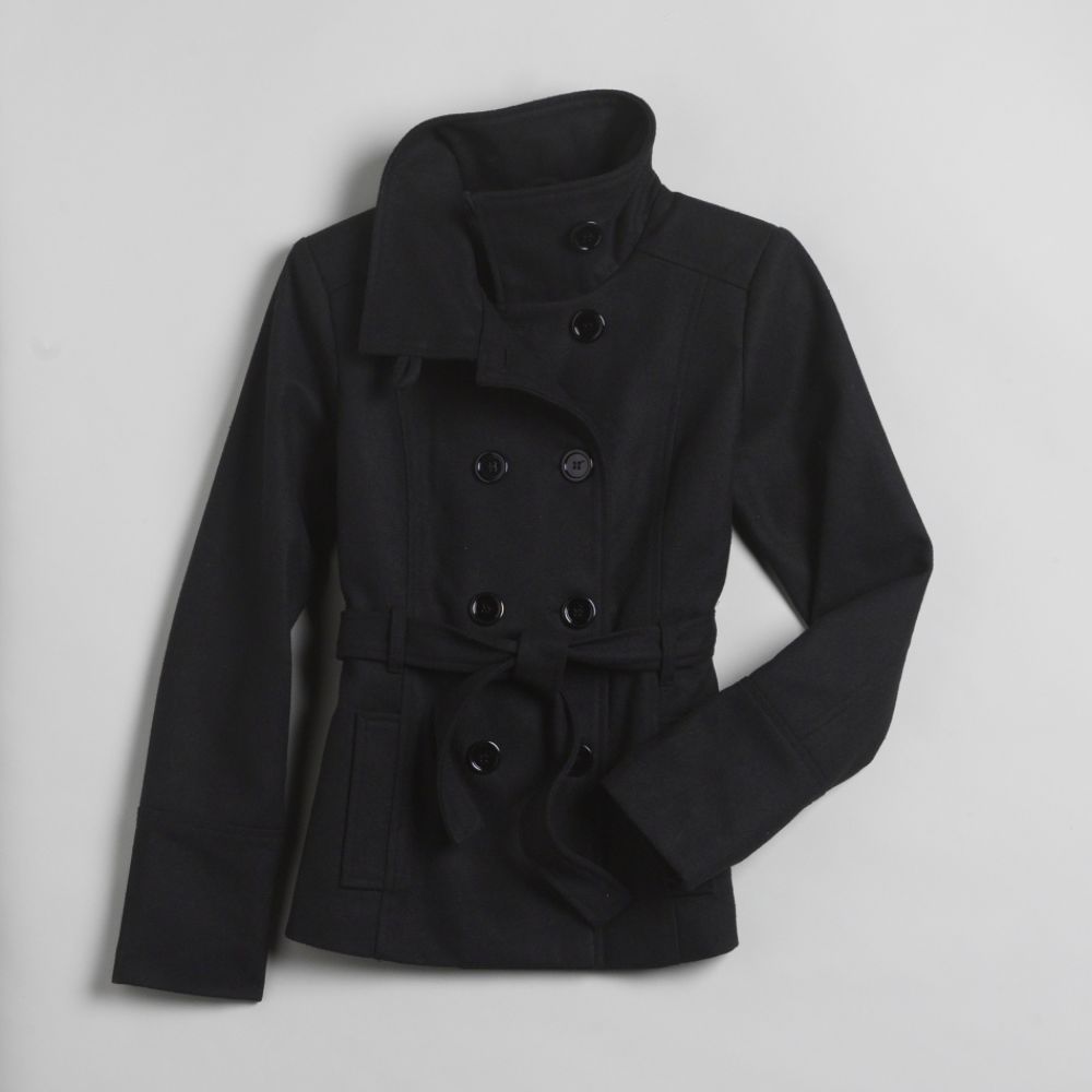 New Look Junior's Plaid Double Breasted Coat