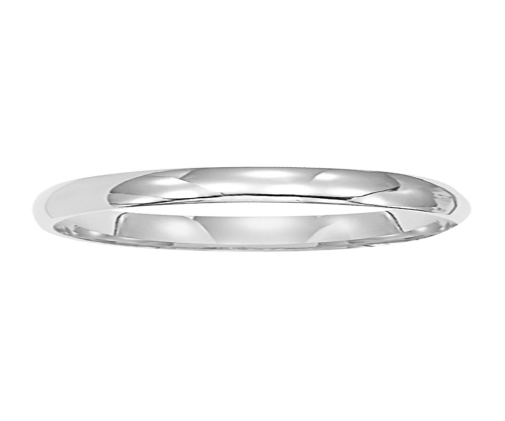 10K 2mm White Gold Wedding Band