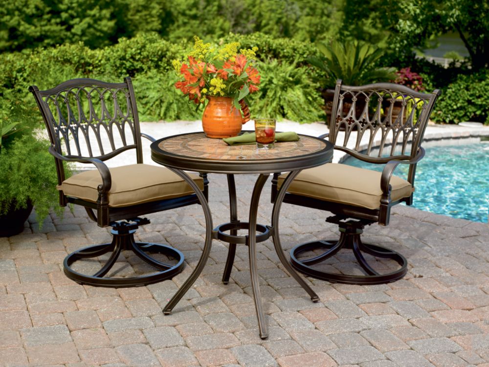 Agio Balmoral 3 Pc. Porcelain Tile Top Bistro Set at Sears.com