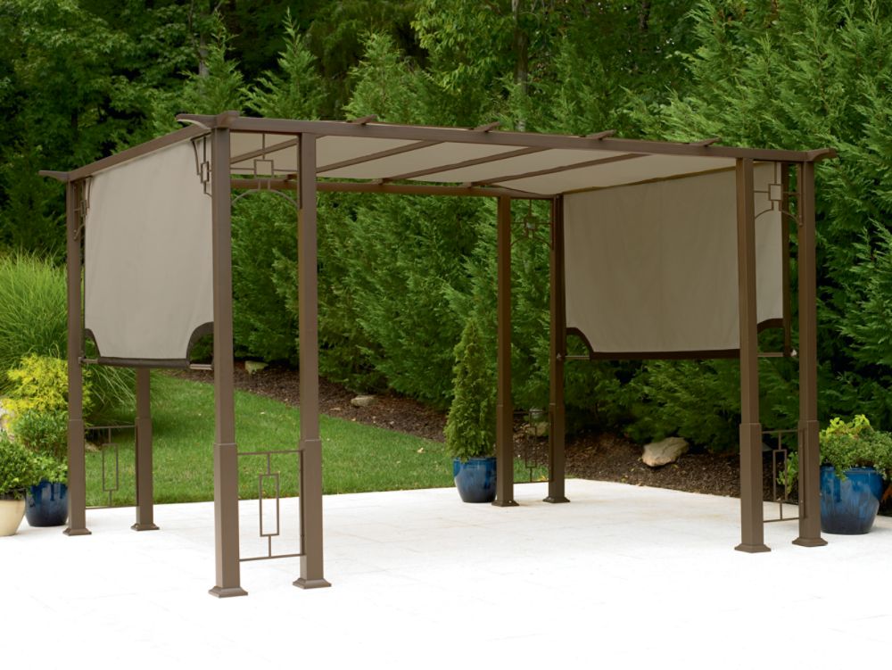 Garden Oasis 9 Ft. x 12 Ft. Deluxe Pergola Brown