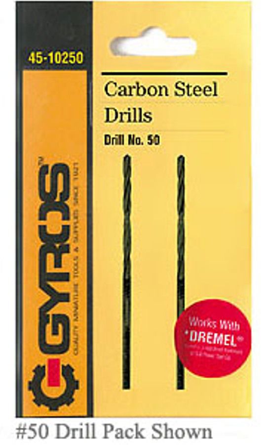 45-10252 Carbon Steel Wire Gauge Drill Bit #52 - Card/2