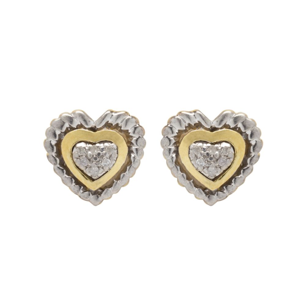 1/10cttw Diamond Earring Sterling Silver