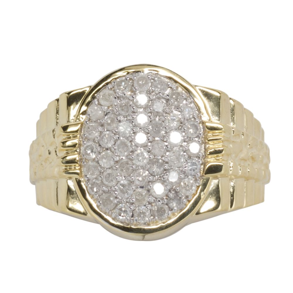 Men's 1cttw Diamond Ring 18k Gold over Sterling Silver at Sears.com