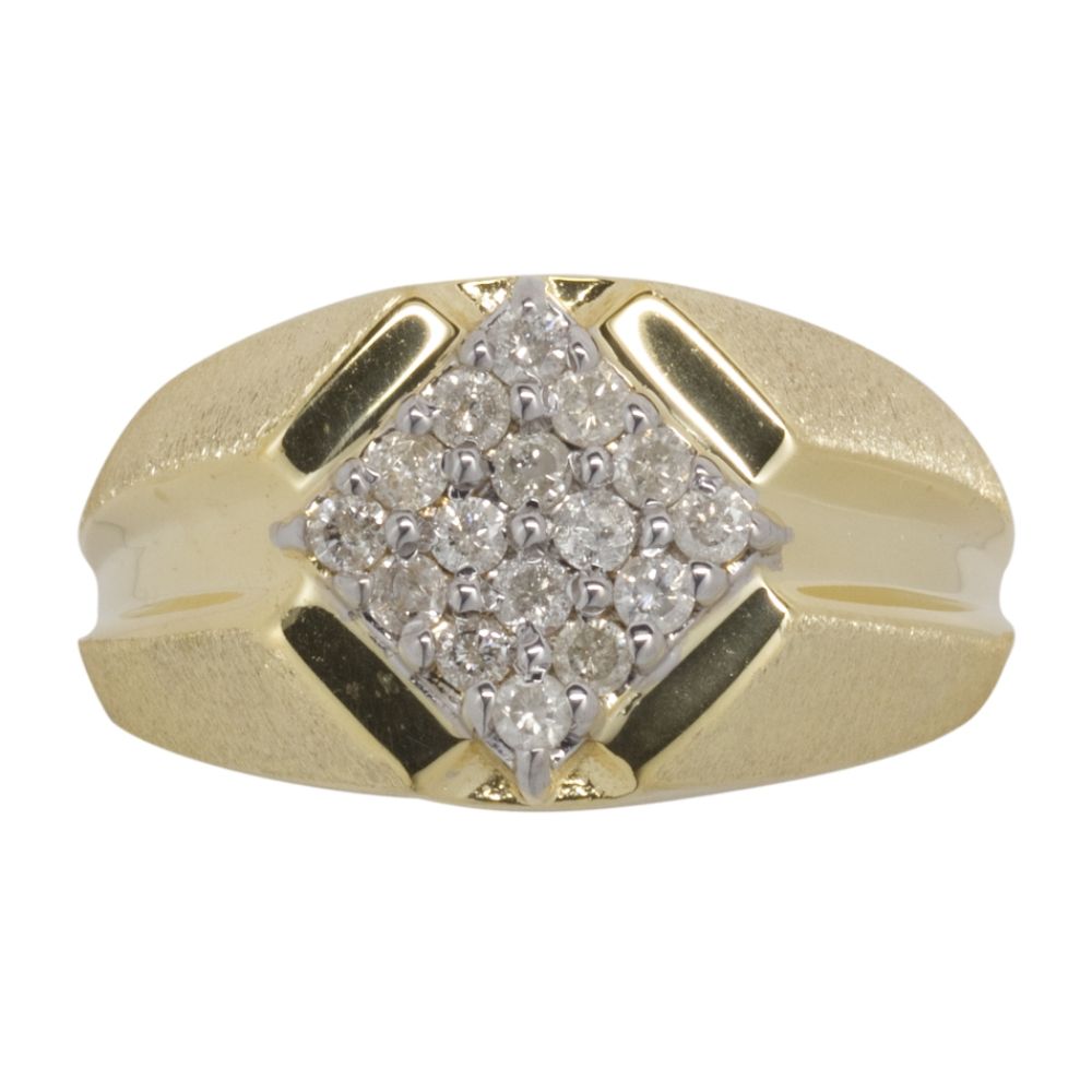 Men's 1/2cttw Diamond Ring 18k Gold over Sterling Silver at Sears.com