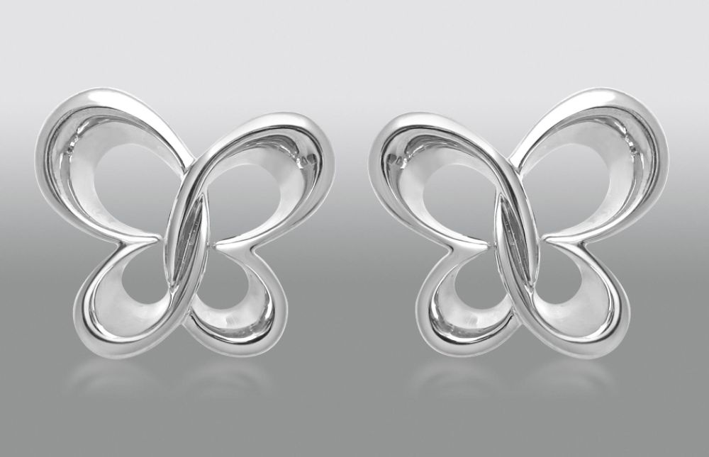 True Harmony Sterling Silver Butterfly Stud Earrings with Emerald Accent at Sears.com