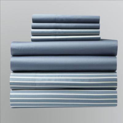 Big Fab Find 300 Count Queen Sheet Set Double Pack - Blue Stripe at Sears.com