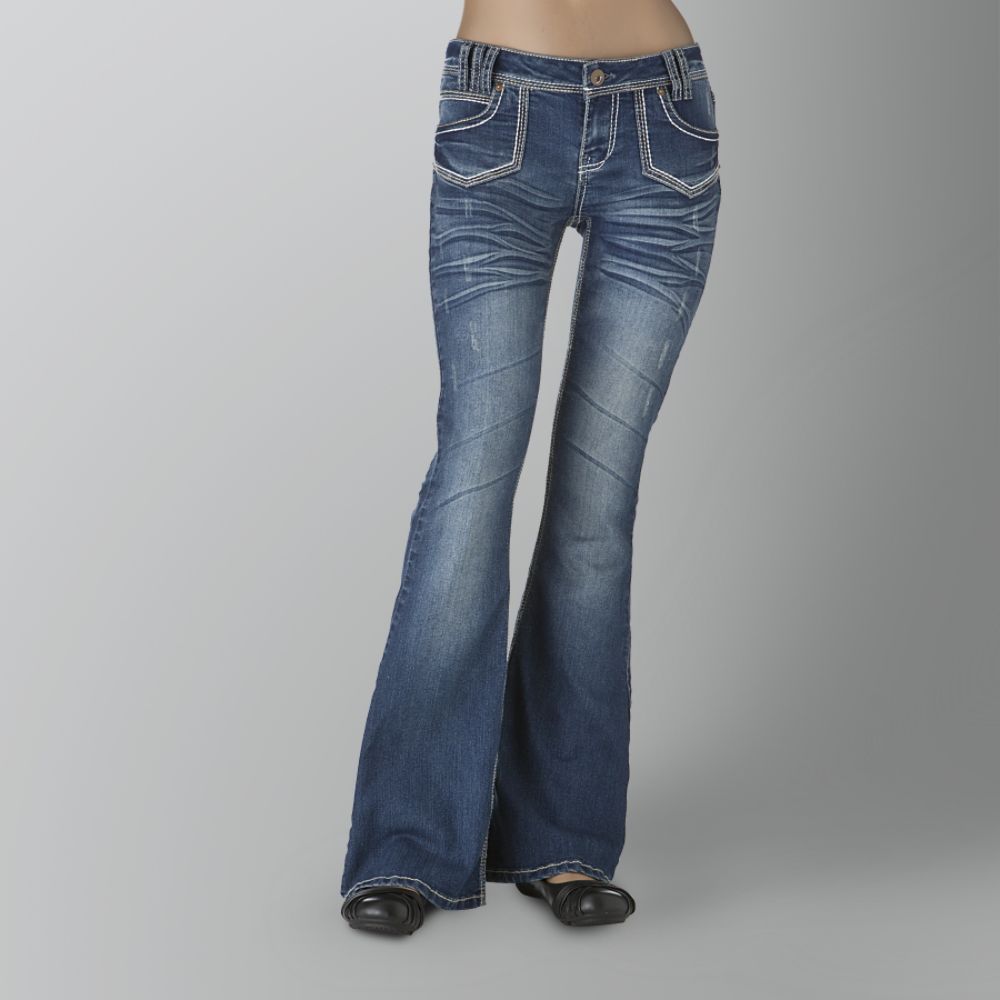 First Kiss Junior's Thick-Stitched Flare Jeans at Kmart.com