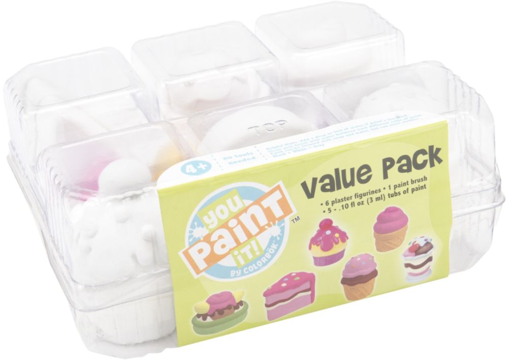 Colorbok You Paint It Plaster Kit Value Pack, Desserts