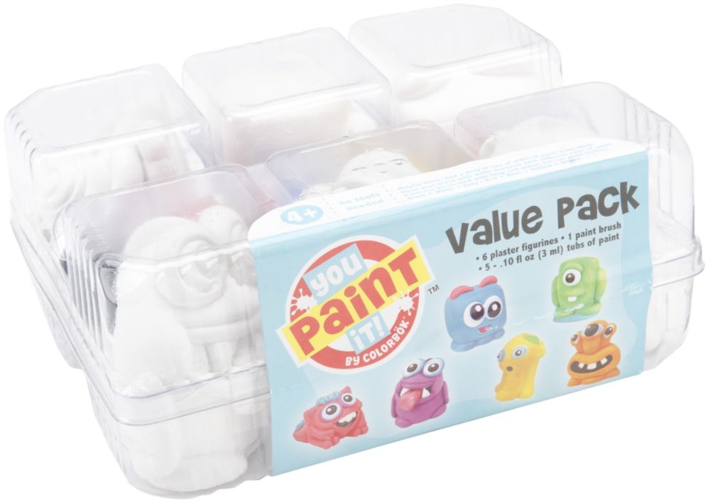 Colorbok You Paint It Plaster Kit Value Pack, Monsters