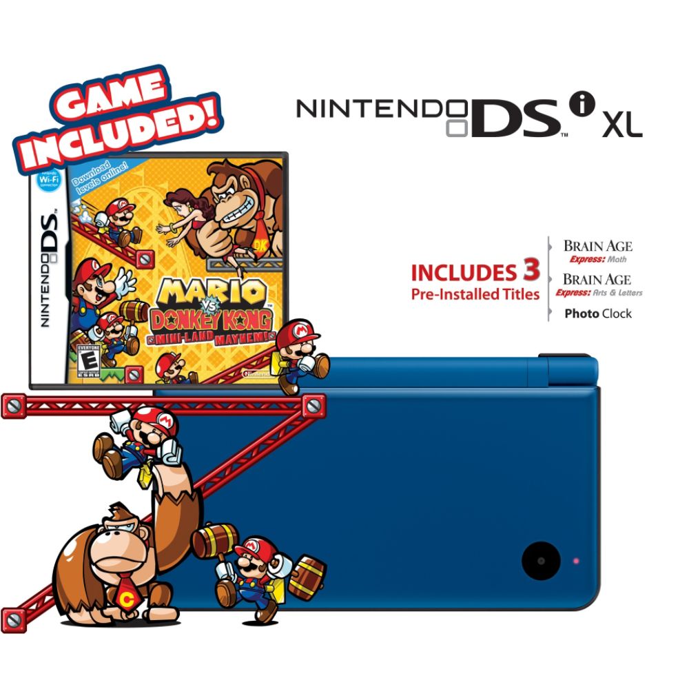 Nintendo DSI XL Bundle w/ Mario vs. Donkey Kong Mini-Land Mayhem -