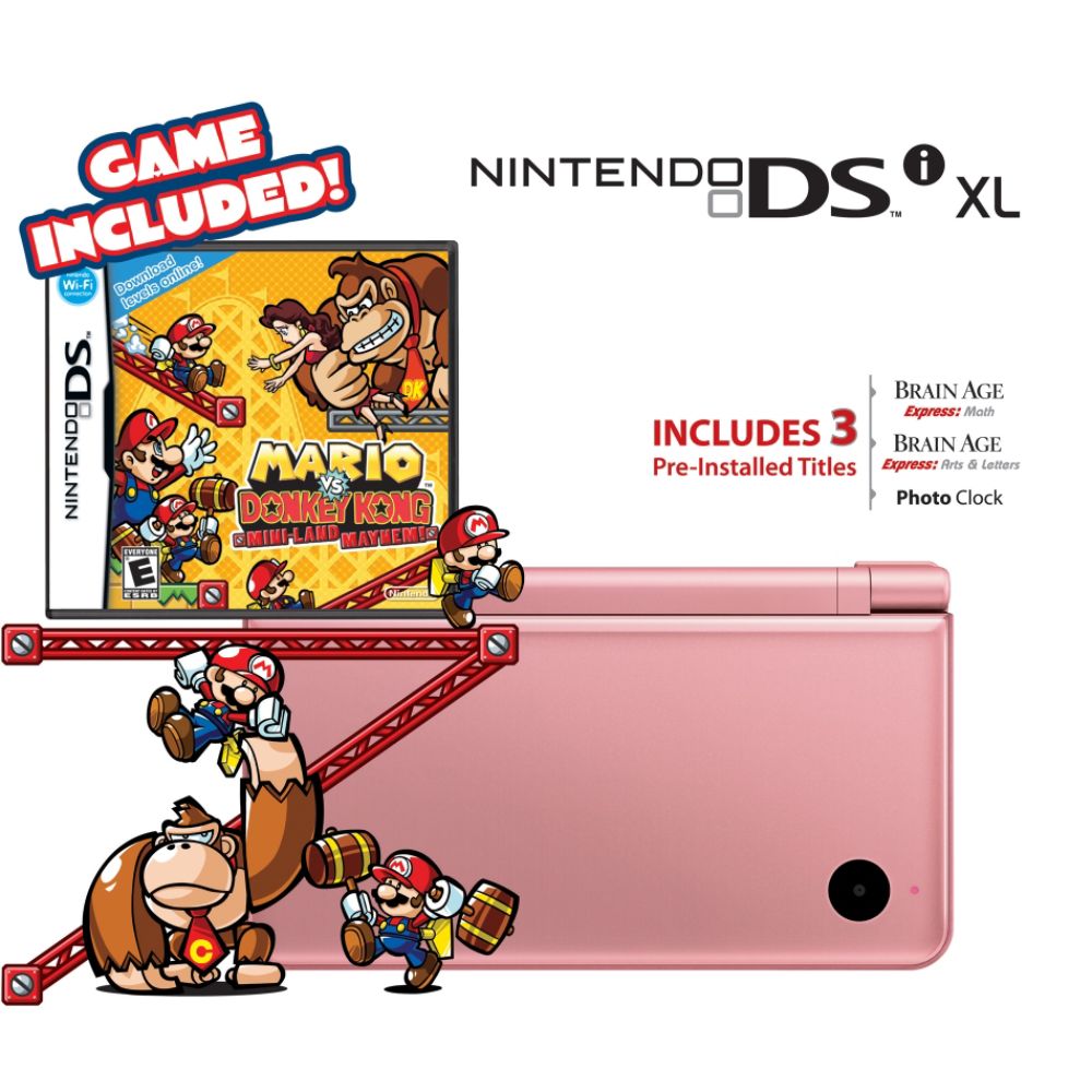Nintendo DSI XL Bundle w/ Mario vs. Donkey Kong Mini-Land Mayhem -