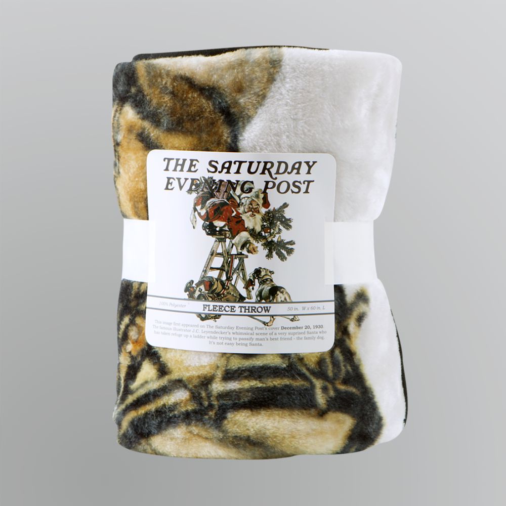 Saturday Evening Post Surprised Santa Throw price decreased by 45%