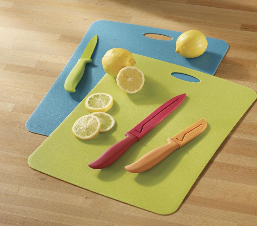 Farberware 8pc Colored Knife and Mat set at Sears.com