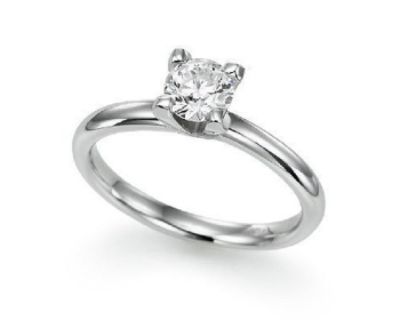 Tradition Diamond 14k White gold 1/2ctw Round Diamond Solitaire Ring