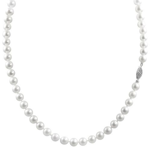 24" Sterling Silver 7-7.5mm Cultured Freshwater Pearl Necklace at Kmart.com