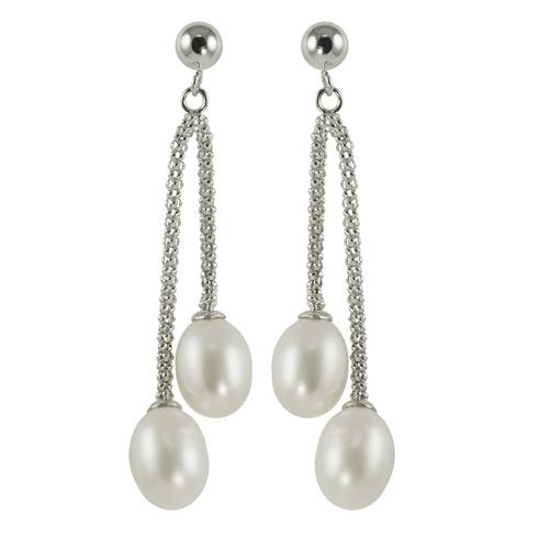 Sterling Silver Freshwater Pearl Drop Earrings at Kmart.com