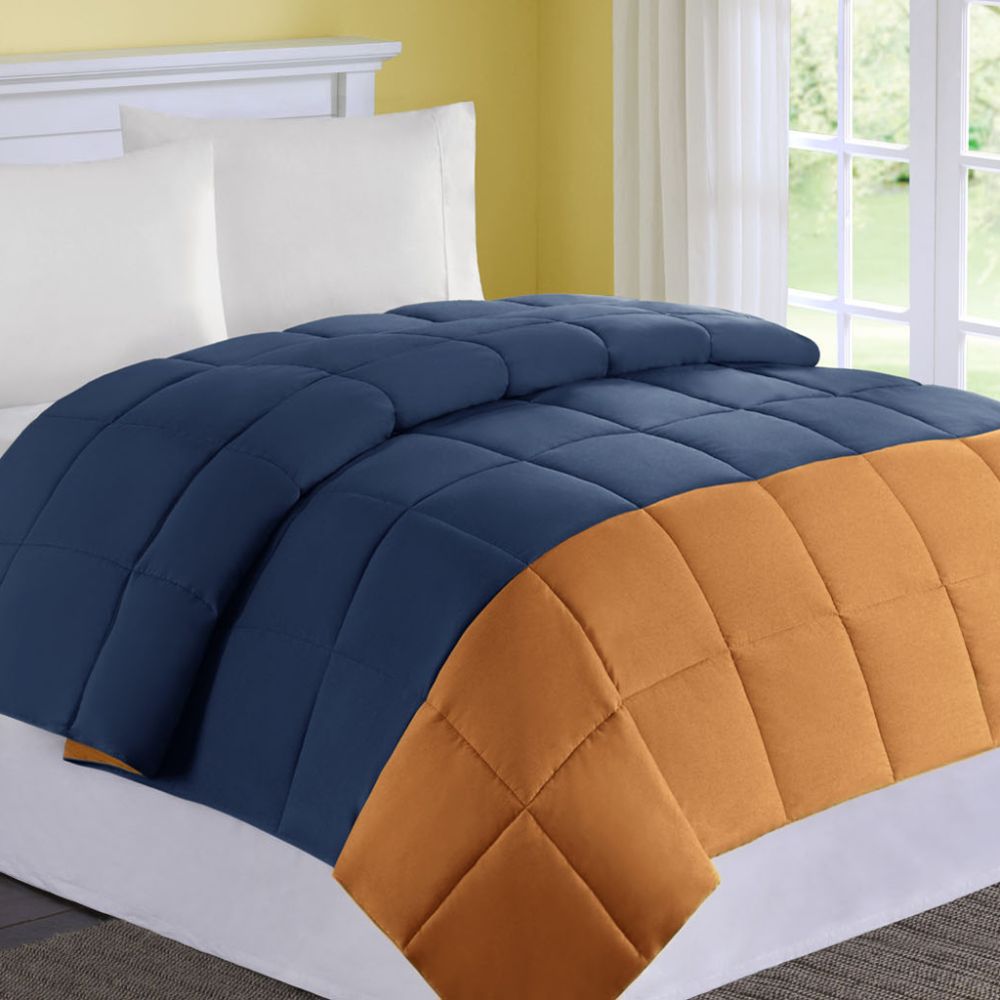 Comfort Classics Colorblock Microfiber Down Alternative Comforter