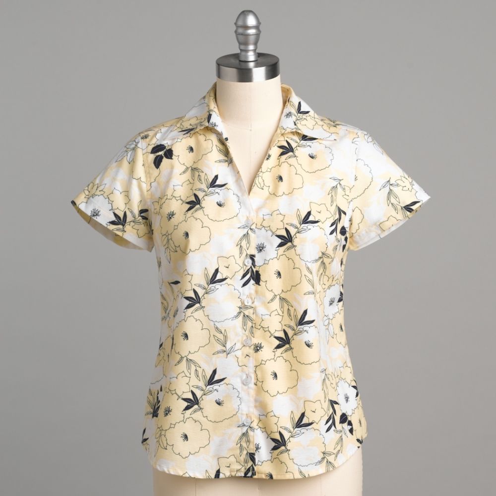 Miss Erika Women's Petite Short Sleeve Camp Shirt at Kmart.com